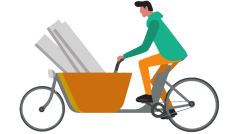 Klusser komt langs met bakfiets